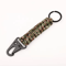 Military Paracord Keychain Carabiner Braided Paracord Survival Keychain With Bottle Opener For Cam 9