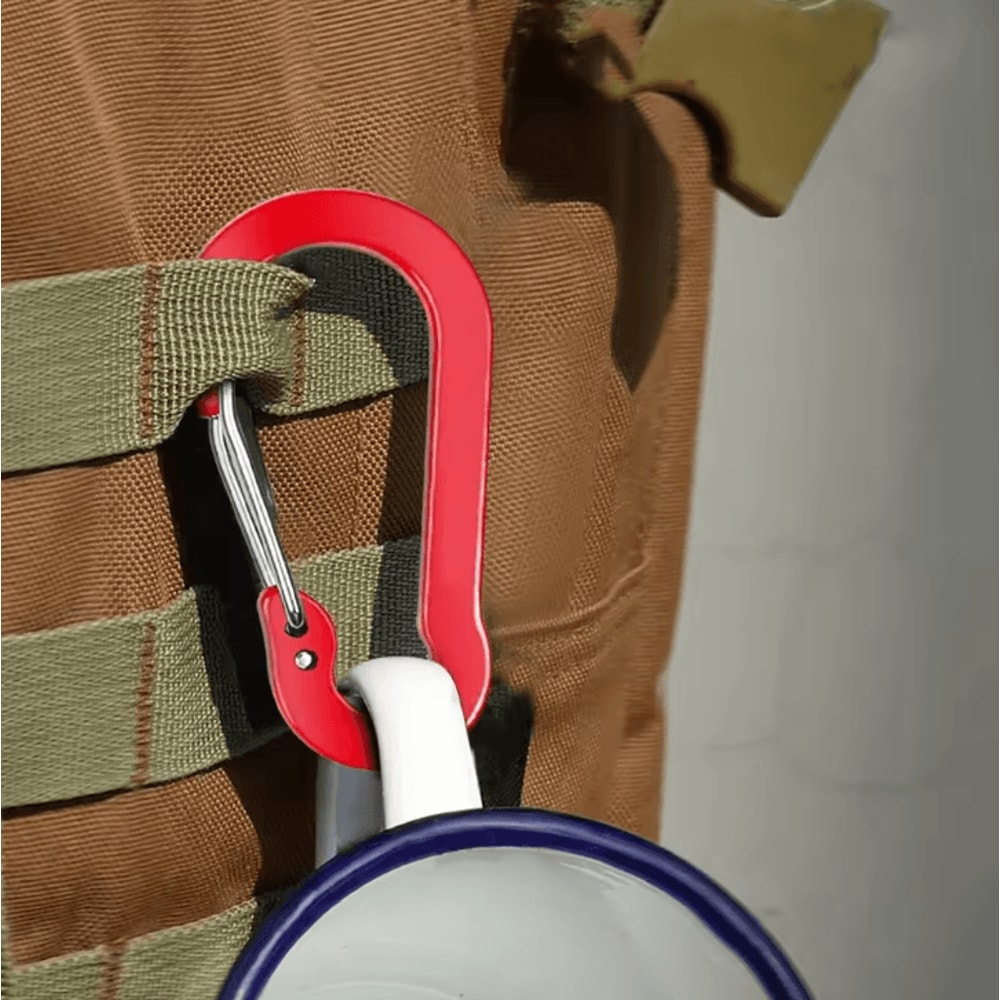 Aluminum Carabiner Clip Set 6PCS DRing Keychain Carabiner Hooks For Camping Hiking Outdoor Gear 1