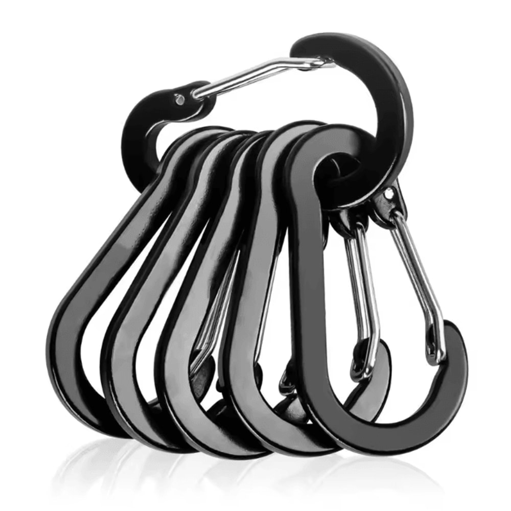 Aluminum Carabiner Clip Set 6PCS DRing Keychain Carabiner Hooks For Camping Hiking Outdoor Gear 10