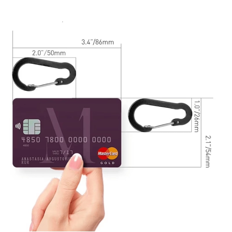 Aluminum Carabiner Clip Set 6PCS DRing Keychain Carabiner Hooks For Camping Hiking Outdoor Gear 5