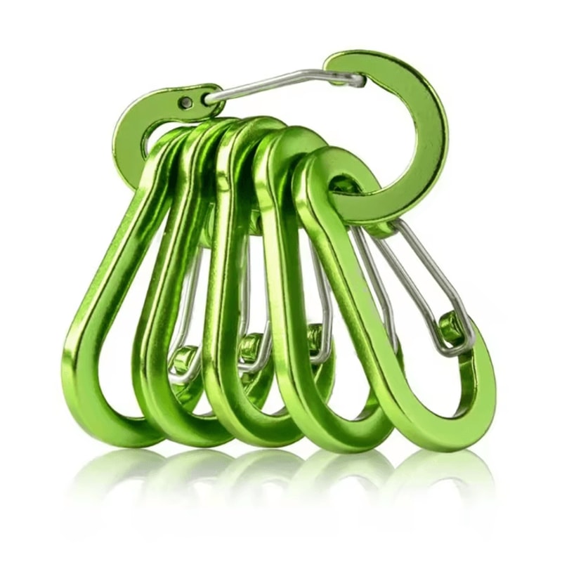 Aluminum Carabiner Clip Set 6PCS DRing Keychain Carabiner Hooks For Camping Hiking Outdoor Gear 6