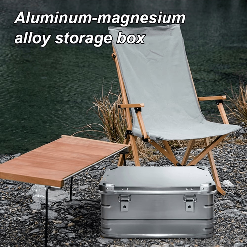 HeavyDuty Aluminum Camping Storage Box 3080L Outdoor Gear Storage Trunk For Camping Travel Overla 1