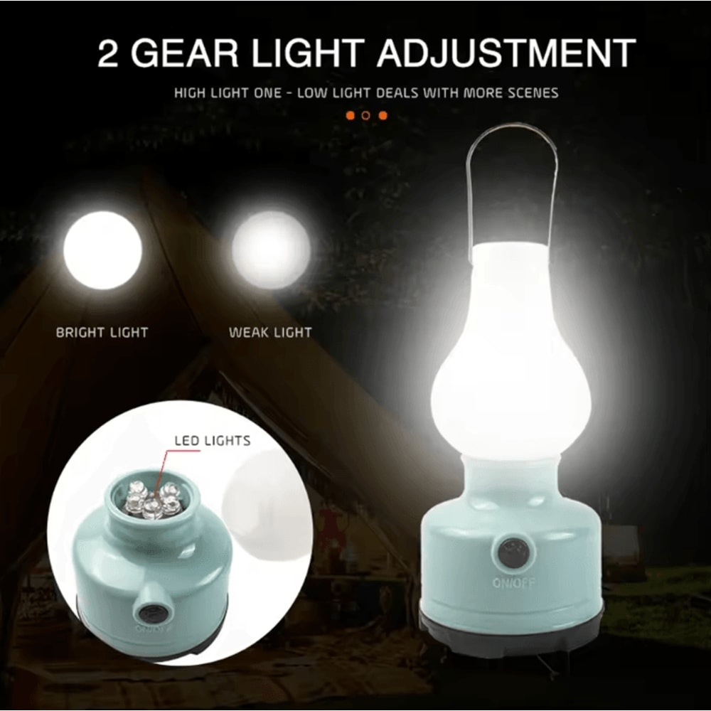 Waterproof Portable Camping Tent Light DualMode LED Camp Lantern For Hiking Climbing Outdoor Adve 2