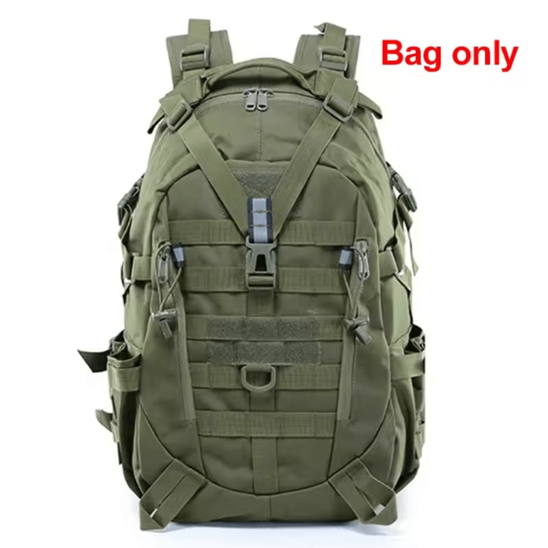 3040L Tactical MOLLE Camping Backpack Reflective Outdoor Hiking Rucksack For Travel Climbing Fish 7