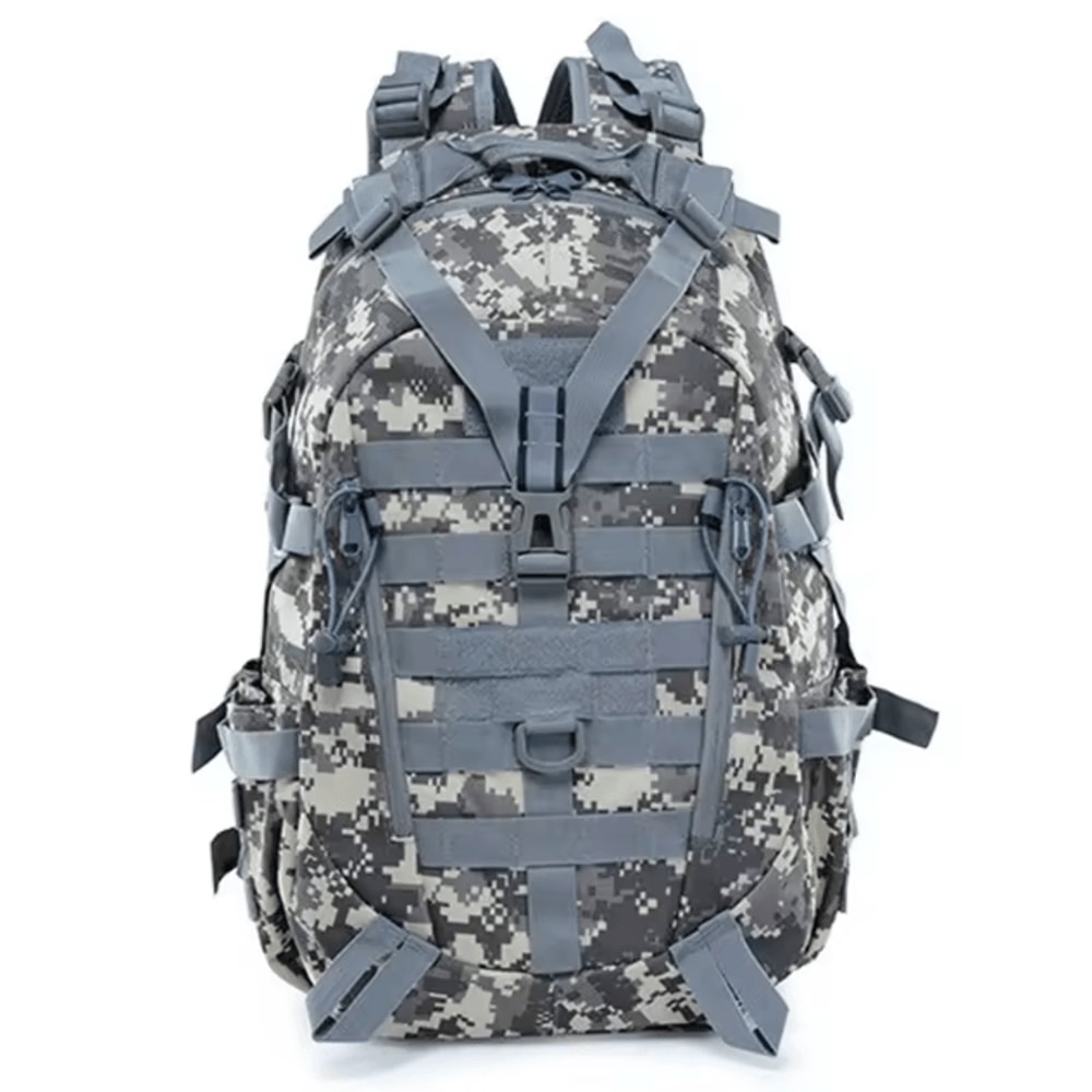 3040L Tactical MOLLE Camping Backpack Reflective Outdoor Hiking Rucksack For Travel Climbing Fish 10