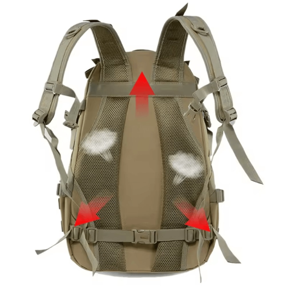 3040L Tactical MOLLE Camping Backpack Reflective Outdoor Hiking Rucksack For Travel Climbing Fish 3