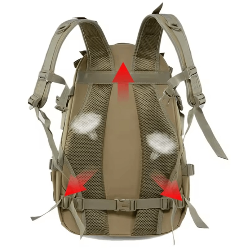 3040L Tactical MOLLE Camping Backpack Reflective Outdoor Hiking Rucksack For Travel Climbing Fish 3