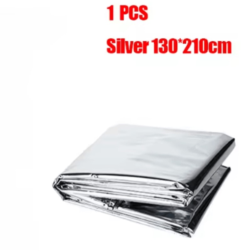 UltraLight Emergency Thermal Poncho Blanket Waterproof Mylar Survival Poncho For Camping Hiking E 6