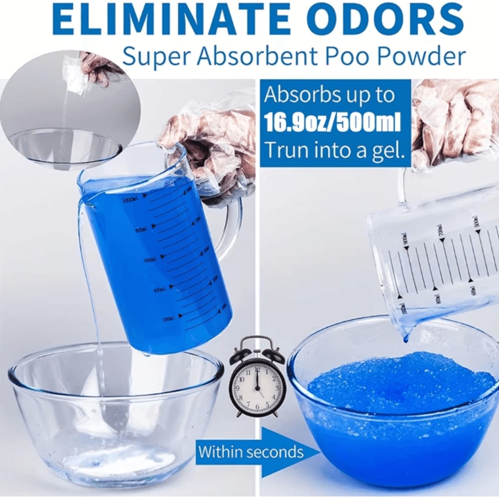 Eco Camping Toilet Gel Powder Portable Urine Solidifier Deodorizer Packets For Camping Toilets 10 1