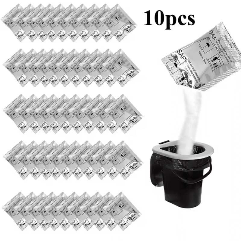 Eco Camping Toilet Gel Powder Portable Urine Solidifier Deodorizer Packets For Camping Toilets 10 5
