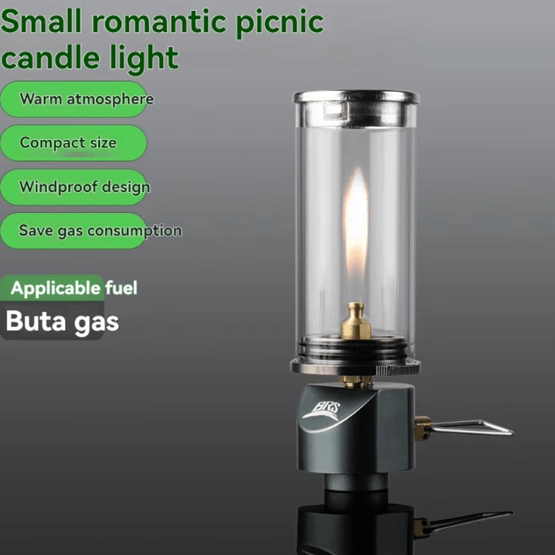 BRS55 Windproof Gas Camping Lantern Dreamlike Candlelight Camping Lamp For Tent Lighting Outdoor 1