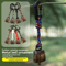 Loud Outdoor Bear Bell For Hiking Cast Iron Backpack Bear Bell With Braided Lanyard For Camping B 1