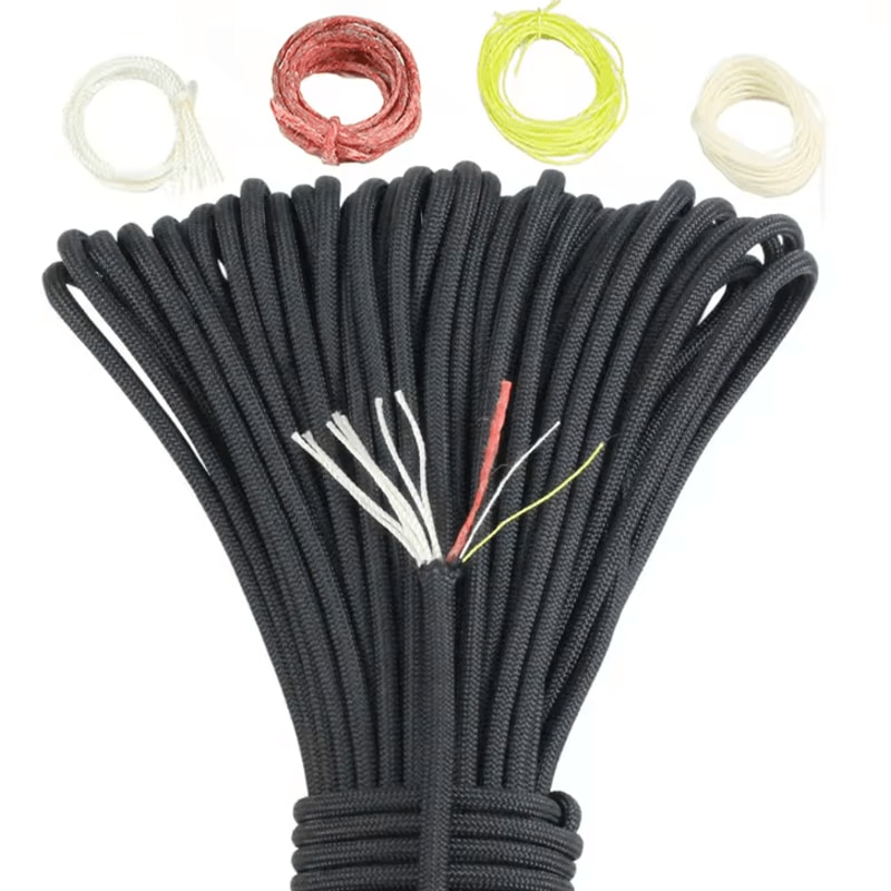 HeavyDuty 650 Survival Paracord 10Strand Multifunctional Paracord Rope With Fishing Line Copper W 9