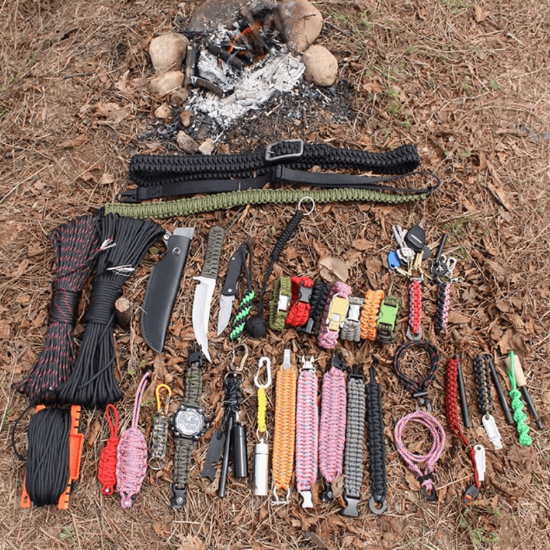 HeavyDuty 650 Survival Paracord 10Strand Multifunctional Paracord Rope With Fishing Line Copper W 3