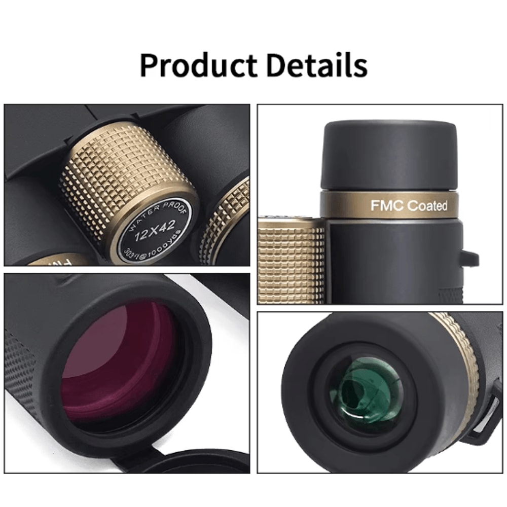 12x42 HD Binoculars For Bird Watching Professional BAK4 Prism Binoculars With ED Lens Waterproof M 3