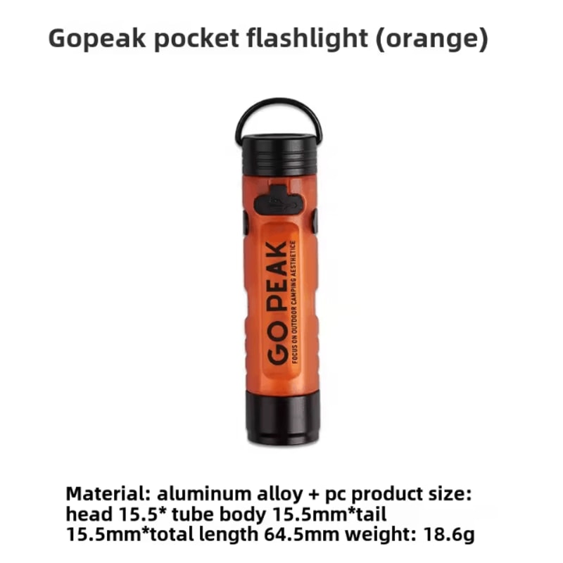 Gopeak Mini USB Rechargeable LED Flashlight Pocket Keychain Flashlight Clip On Hat Light For Campin 11