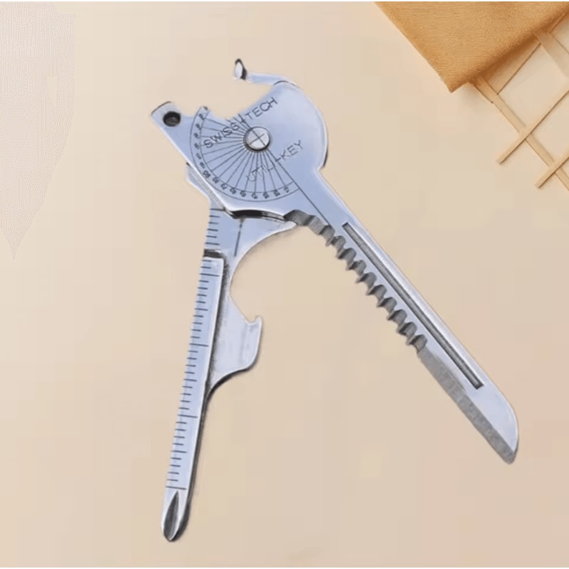 8 In 1 Survival Multi Tool Keychain Compact Outdoor Multitool Pliers With Folding Screwdriver Bottl 4