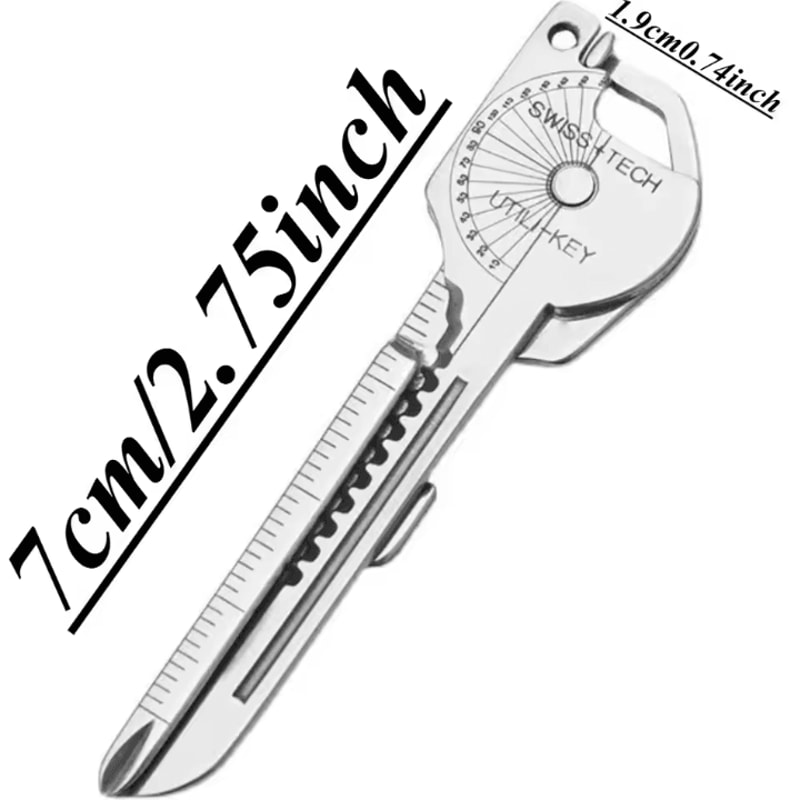 8 In 1 Survival Multi Tool Keychain Compact Outdoor Multitool Pliers With Folding Screwdriver Bottl 5