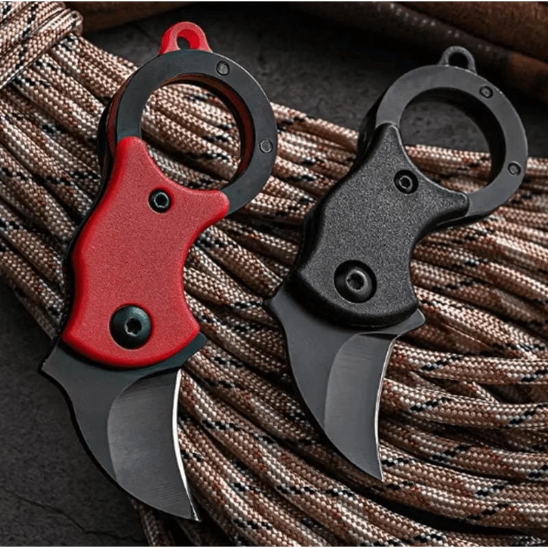 Mini Keychain Pocket Knife Stainless Steel EDC Mini Knife Tool Portable Camping Utility Knife With 4