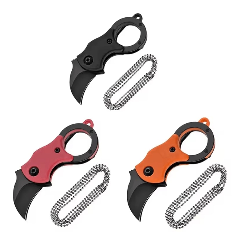 Mini Keychain Pocket Knife Stainless Steel EDC Mini Knife Tool Portable Camping Utility Knife With 9