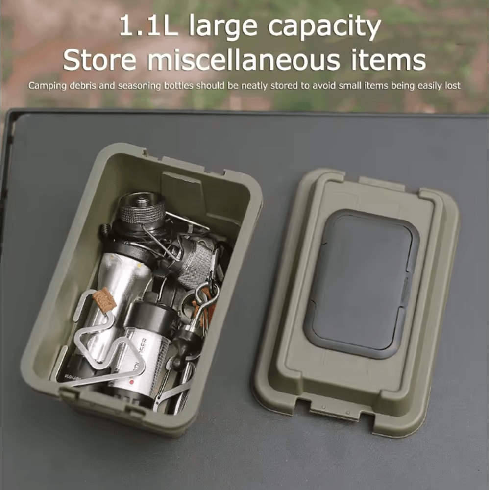 Portable Outdoor Tissue Storage Box Camping Picnic Napkin Organizer 11L Desktop Seasoning Bottle Ho 4