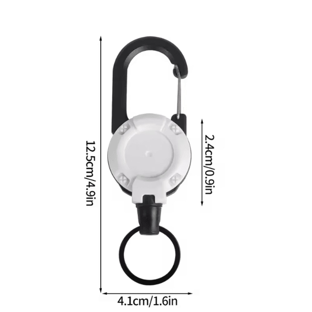 Steel Wire Retractable Keychain Carabiner Tactical Anti Theft Key Holder Automatic Buckle Rope For 9
