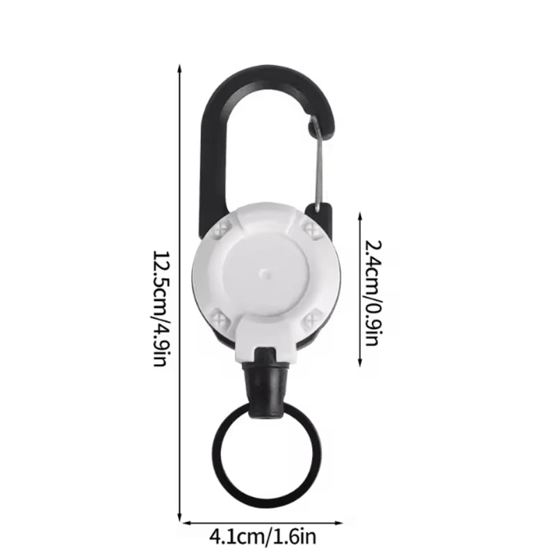 Steel Wire Retractable Keychain Carabiner Tactical Anti Theft Key Holder Automatic Buckle Rope For 9