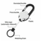 Steel Wire Retractable Keychain Carabiner Tactical Anti Theft Key Holder Automatic Buckle Rope For 1