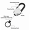 Steel Wire Retractable Keychain Carabiner Tactical Anti Theft Key Holder Automatic Buckle Rope For 1