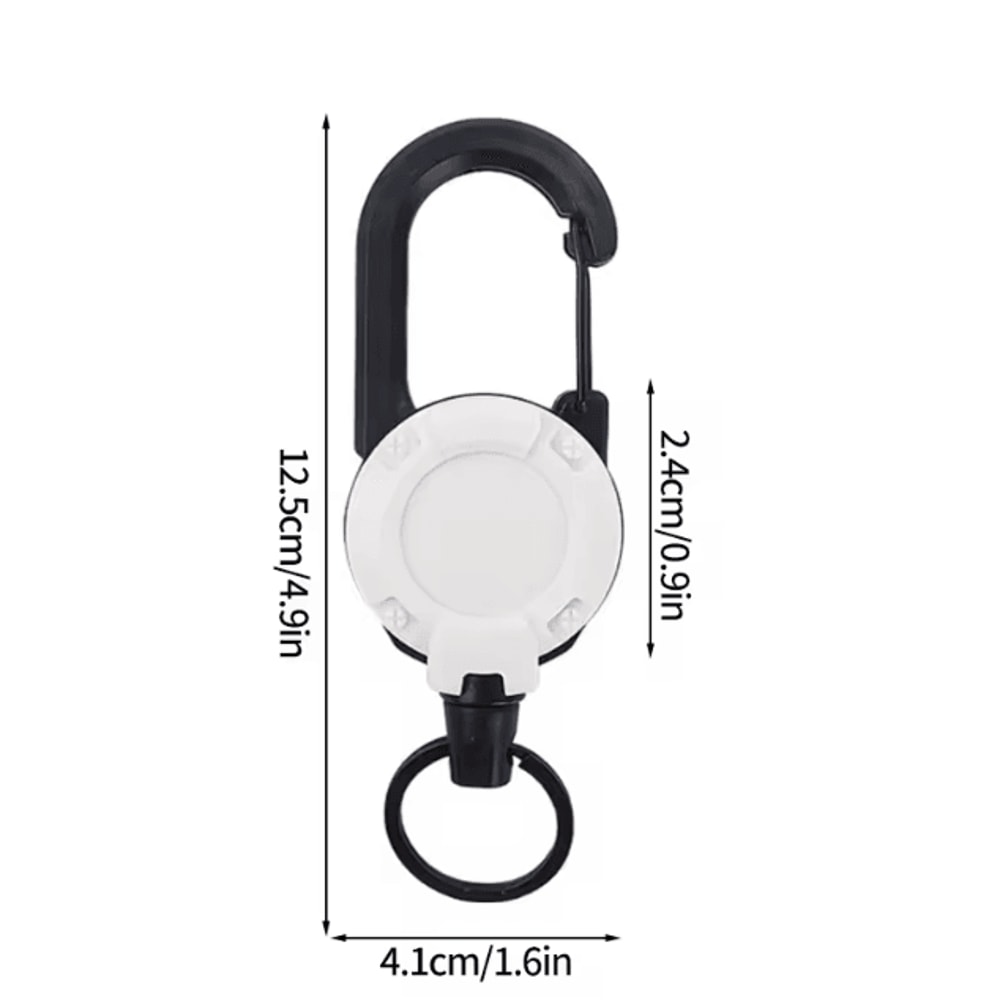 Steel Wire Retractable Keychain Carabiner Tactical Anti Theft Key Holder Automatic Buckle Rope For 8