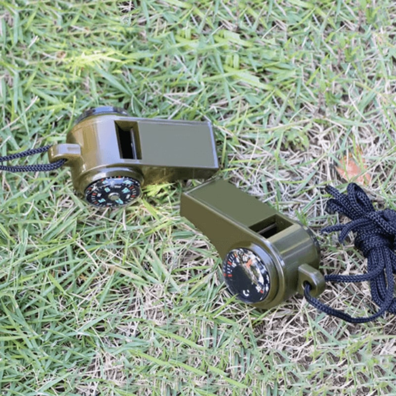 3 In 1 Survival Whistle Compass Thermometer Emergency Outdoor Safety Whistle Tool For Camping Hikin 4