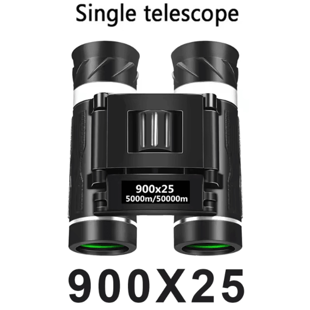 900x25 HD Zoom Binoculars Portable BAK4 Prism Binoculars Folding Long Range Outdoor Telescope For C 5