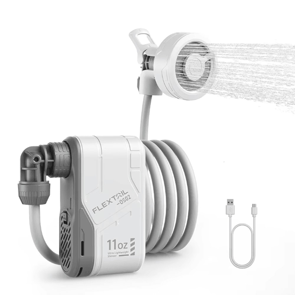 Flextail Portable Camping Shower Pump Rechargeable Outdoor Electric Shower IPX7 Waterproof For Camp 0
