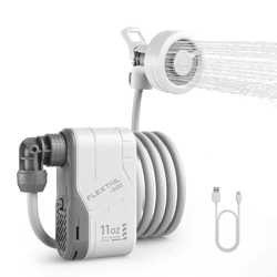 flextail portable camping shower pump rechargeable outdoor electric shower ipx7 waterproof for camping travel car wash