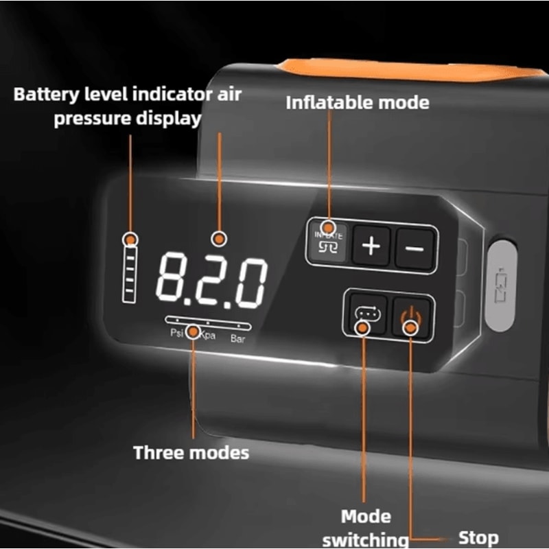 DOTWISE Portable Electric Air Pump 22PSI High Flow Camping Air Mattress Pump Wireless Outdoor Infla 3