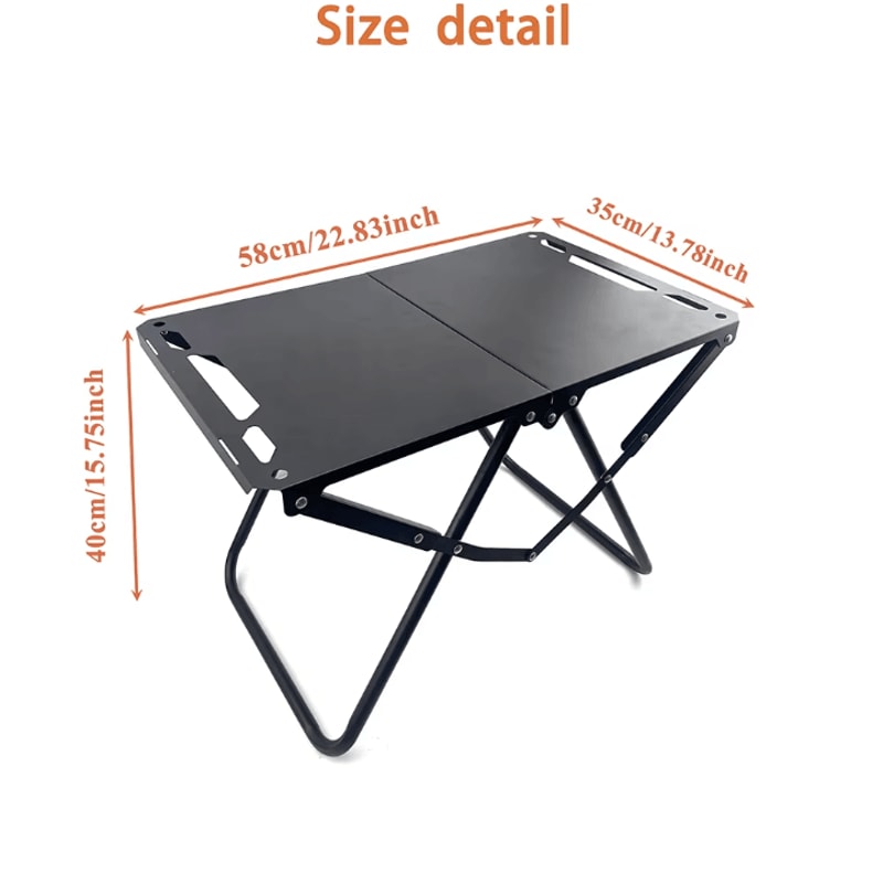 Portable Foldable Beach Picnic Table Lightweight Camping Table For Sand With Hanging Edge Storage F 4