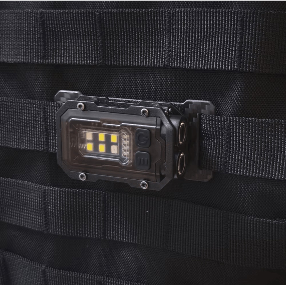 Tactical EDC Mini Flashlight Backpack Strap Safety Light For Camping Hiking With 25mm Strap Mount 3