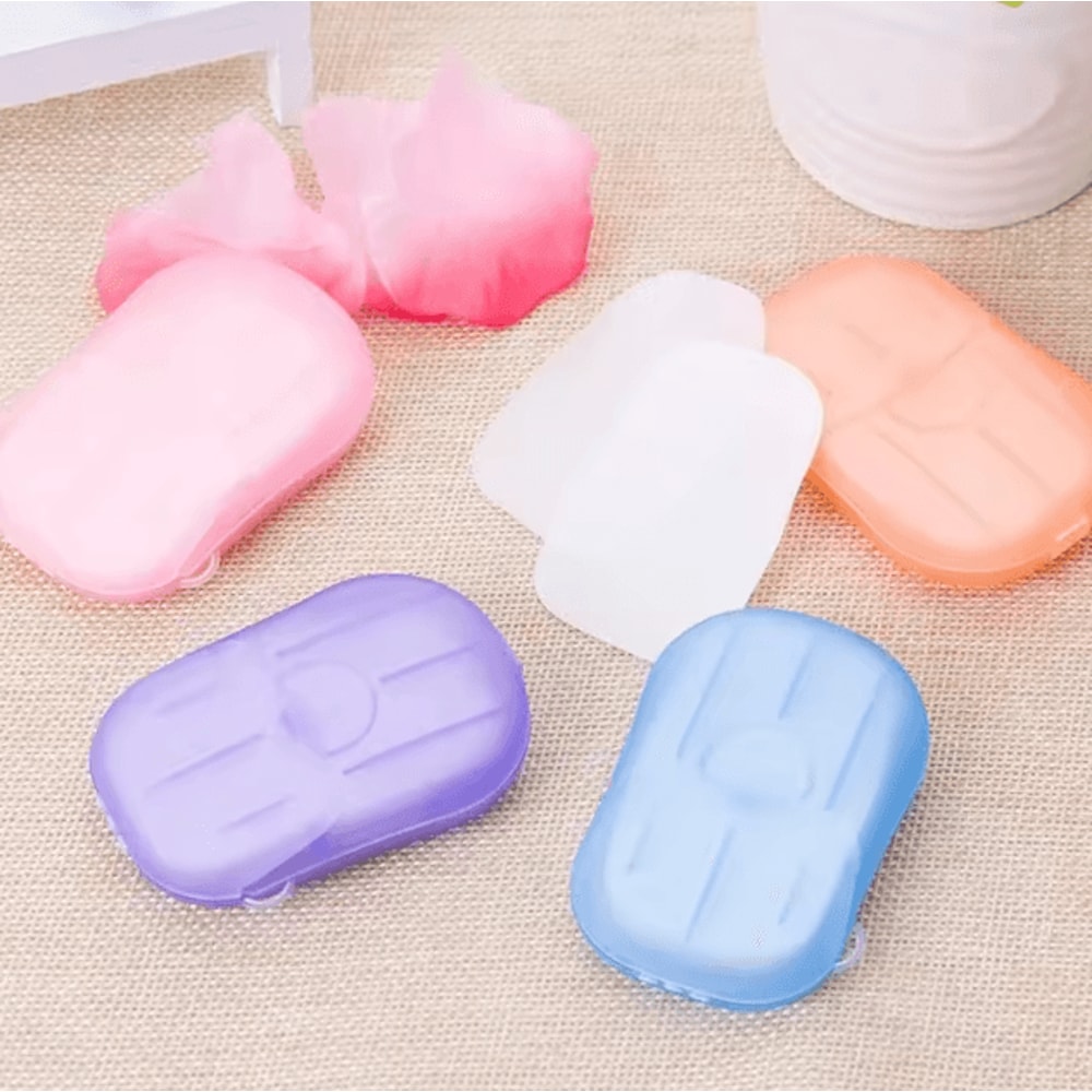 Portable Soap Paper Sheets Disposable Travel Soap Sheets Mini Hand Washing Soap For Camping Hiking 1