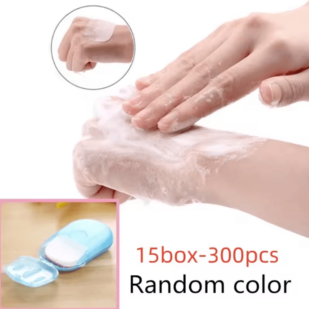 Portable Soap Paper Sheets Disposable Travel Soap Sheets Mini Hand Washing Soap For Camping Hiking 9
