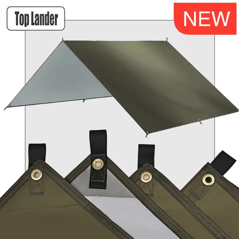 Waterproof Camping Tarp Shelter Ultralight Backpacking Rain Fly Tarp Sunshade Canopy For Hiking Bea 0