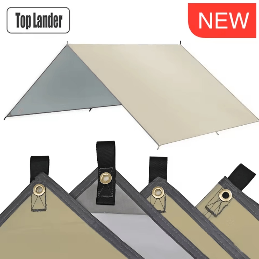 Waterproof Camping Tarp Shelter Ultralight Backpacking Rain Fly Tarp Sunshade Canopy For Hiking Bea 12
