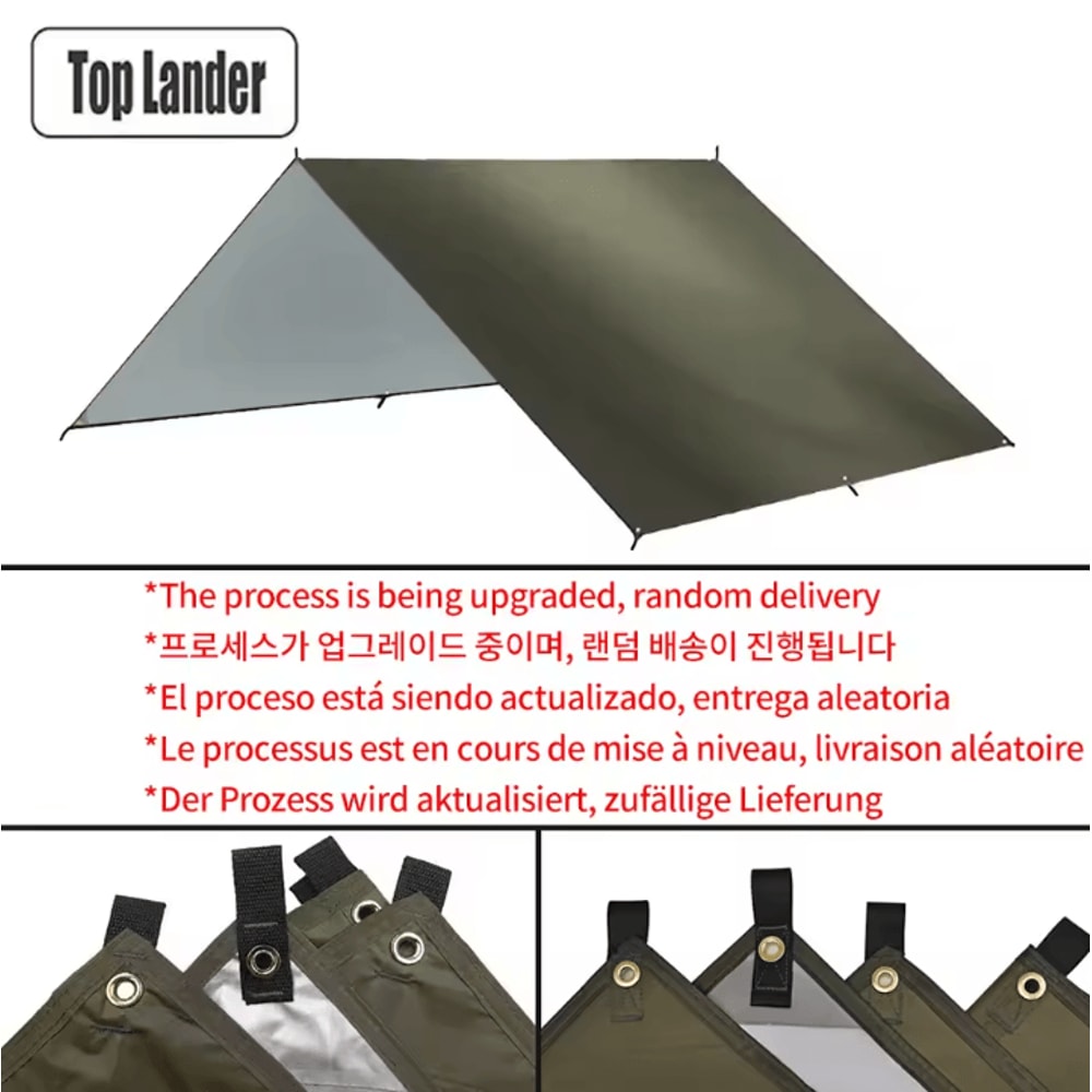 Waterproof Camping Tarp Shelter Ultralight Backpacking Rain Fly Tarp Sunshade Canopy For Hiking Bea 9