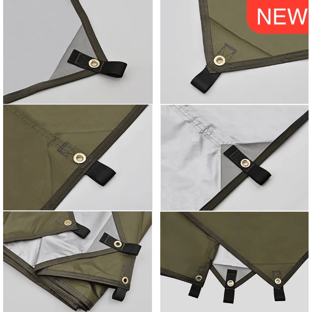 Waterproof Camping Tarp Shelter Ultralight Backpacking Rain Fly Tarp Sunshade Canopy For Hiking Bea 2