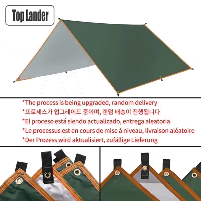 Waterproof Camping Tarp Shelter Ultralight Backpacking Rain Fly Tarp Sunshade Canopy For Hiking Bea 6