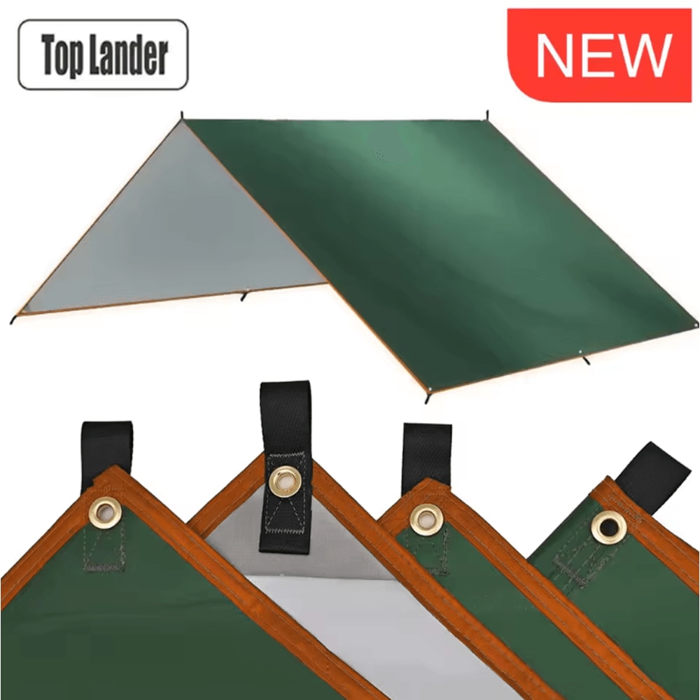 Waterproof Camping Tarp Shelter Ultralight Backpacking Rain Fly Tarp Sunshade Canopy For Hiking Bea 10