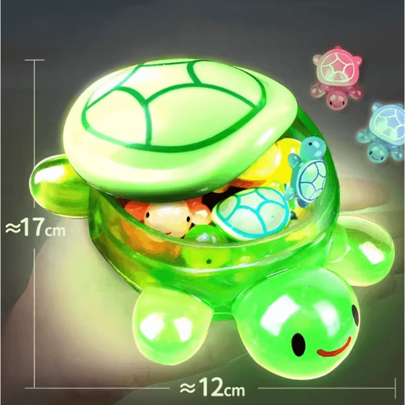 Luminous Turtle Storage Box Resin Glowing Turtle Decor Box Cute Small Turtle Ornament Storage Case 2