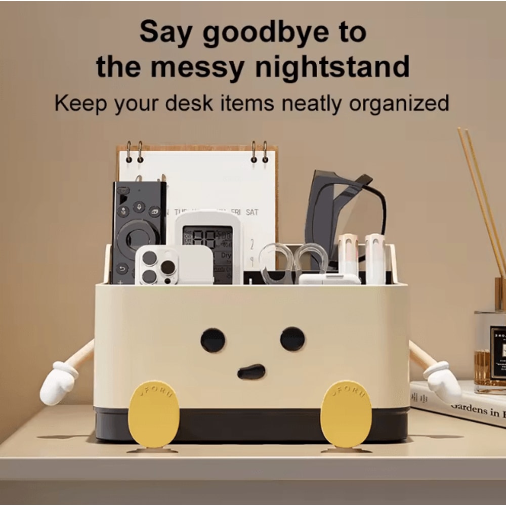 UFORU Desktop Storage Organizer Box Multi Compartment Remote Control Holder Organizer For Office Do 4