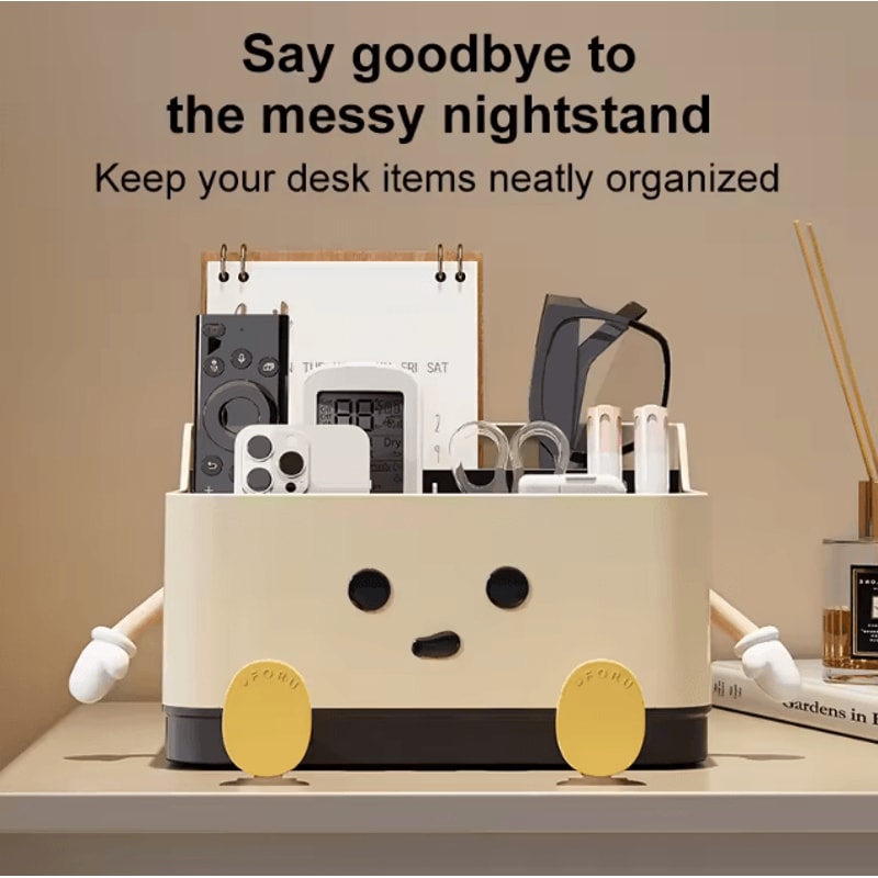 UFORU Desktop Storage Organizer Box Multi Compartment Remote Control Holder Organizer For Office Do 4