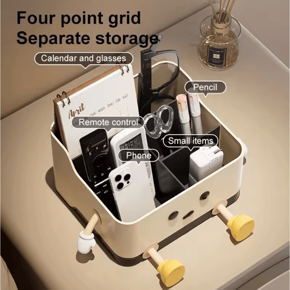 UFORU Desktop Storage Organizer Box Multi Compartment Remote Control Holder Organizer For Office Do 5