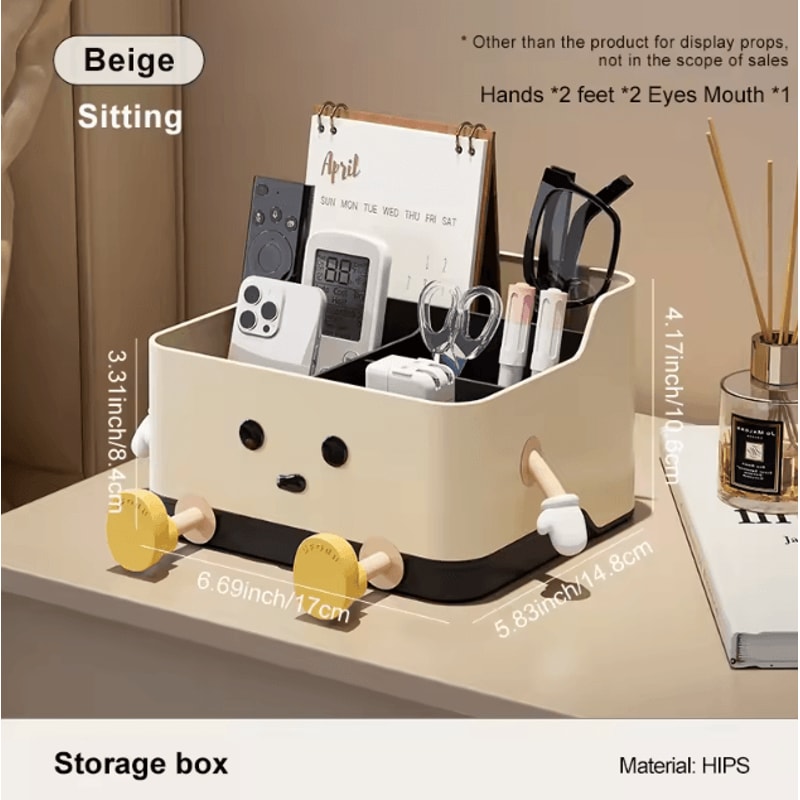 UFORU Desktop Storage Organizer Box Multi Compartment Remote Control Holder Organizer For Office Do 7